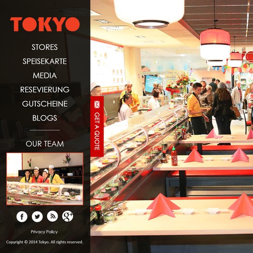 Design website for restaurant chain.