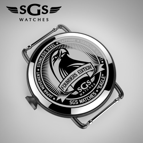 SGS Watches back plate engravement
