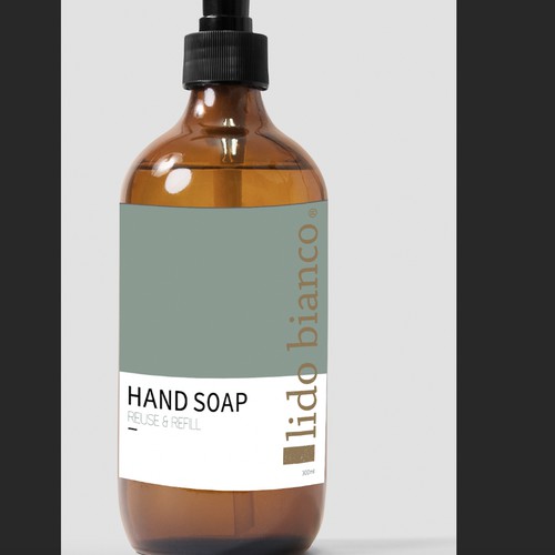  clean/organic packaging design for soap dispenser