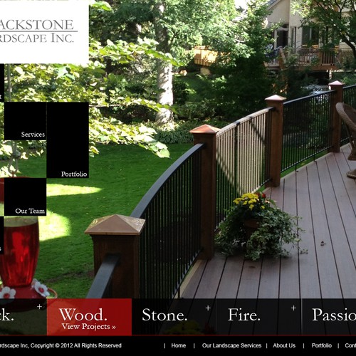 Help www. blackstonehardscape.com with a new website design