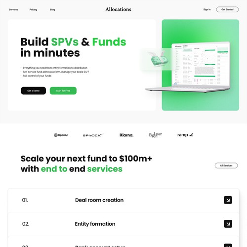 Bold design concept for fintech company