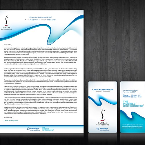 Duncan Orthodontics stationery