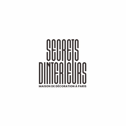 Condensed wordmark for interior design agency: Secrets d'Intérieurs