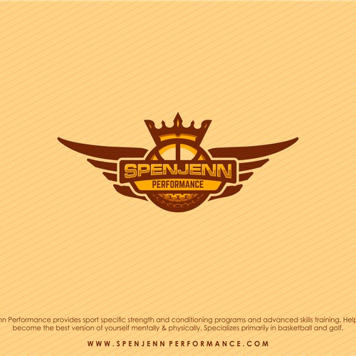 Basket and Golf logo badge