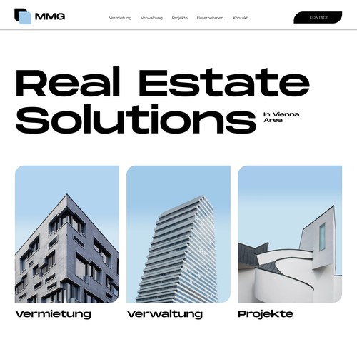 Clean and sophisticated website for MMG real Estate Solutions