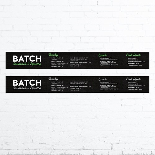 Menu Board Concept for Australian Cafe