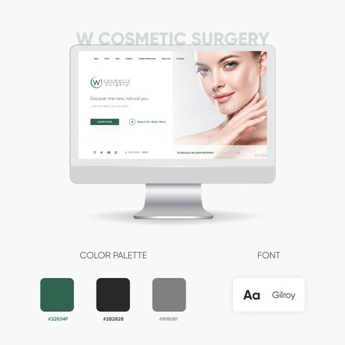 Website design for plastic surgery clinic