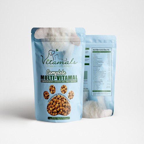 Modern & Elegant Pet Supplement Pouch Design