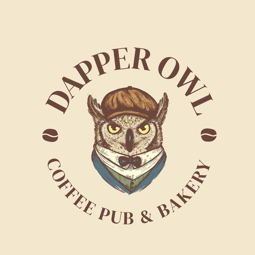 Vintage Hand Drawn Logo for Coffee Pub & Bakery