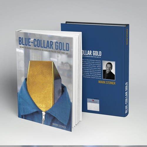 Book cover concept Blue Collar gold