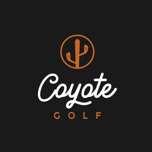 Design a desert-themed golf logo for apparel company appealing to young adult generations of golfers