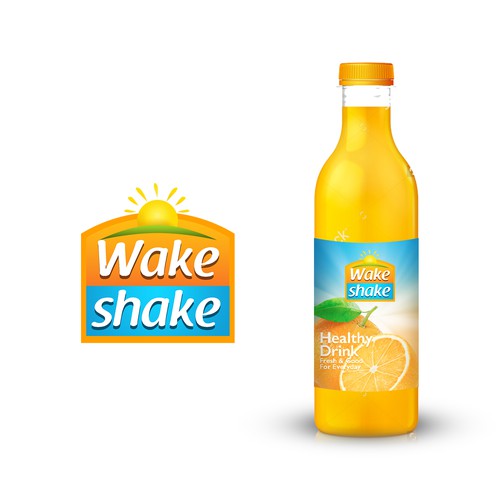 Nutrition Drink Logo Wake Shake