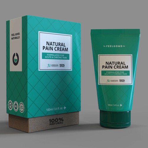 Natural pain cream  redesign