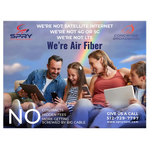 Catchy, Unique Yard Sign for Rural Fast Internet - SpryFi