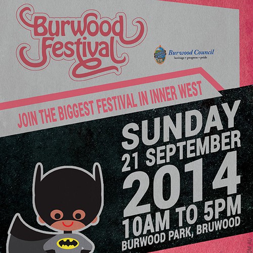 Burwood Festival SuperHero Promo Poster