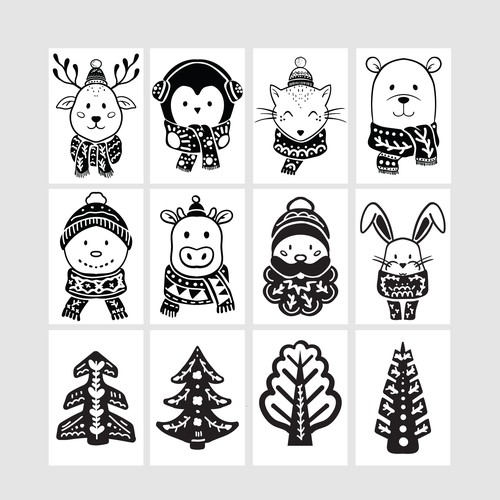 Cute Christmas illustrations