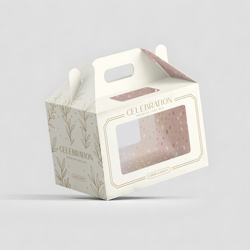 Celebration Cake Box Artwork Design