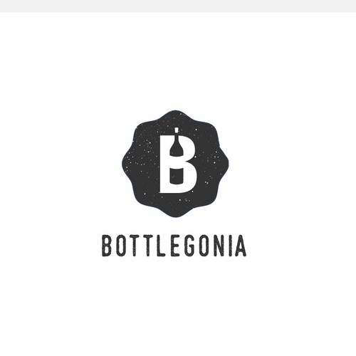 Bottle, wine, beer, brewery, B letter logo design