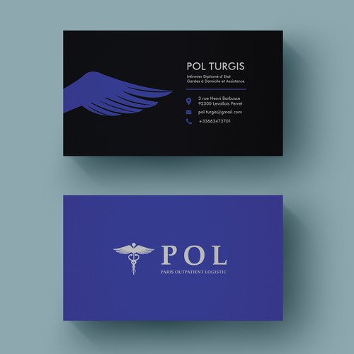 Business card for a private nursing home