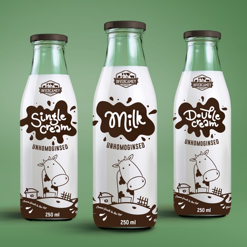 FullPrint design for milk and cream bottles