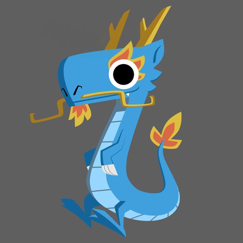 Dragon mascot concept for app