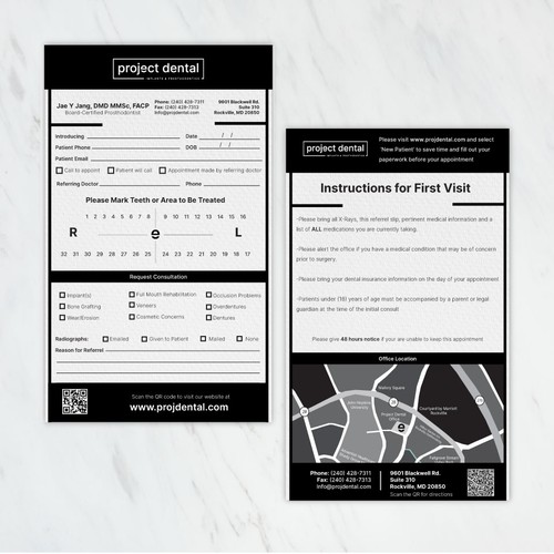 Moden Referrel Sheet for Dental Office