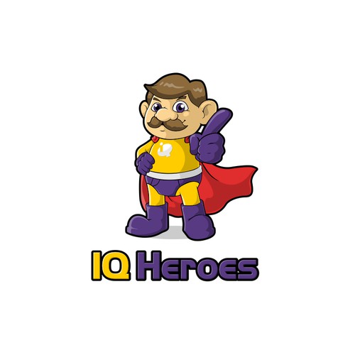 Character logo concept for IQ Heroes