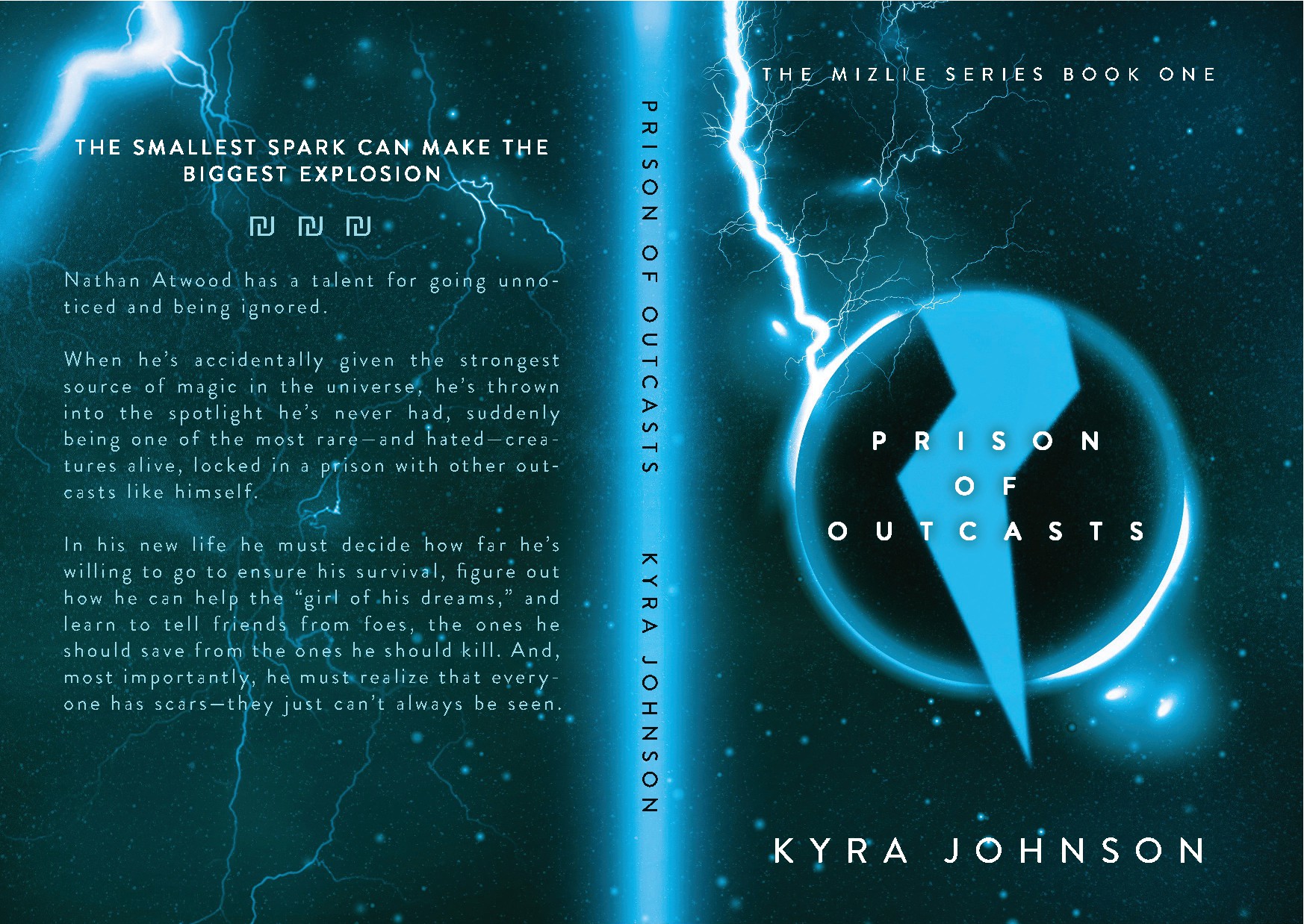 Design a book cover for Prison of Outcasts, a fantasy novel