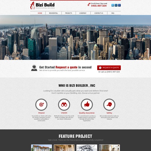 Create Website Redesign for Building Company