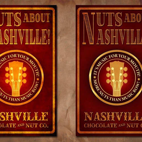 Design our "Nuts about Nashville!" Gourmet Nut Mix product label, ongoing work! 