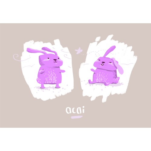 A cute baby bunny character design