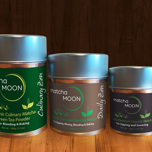Minimal design for matcha green tea.
