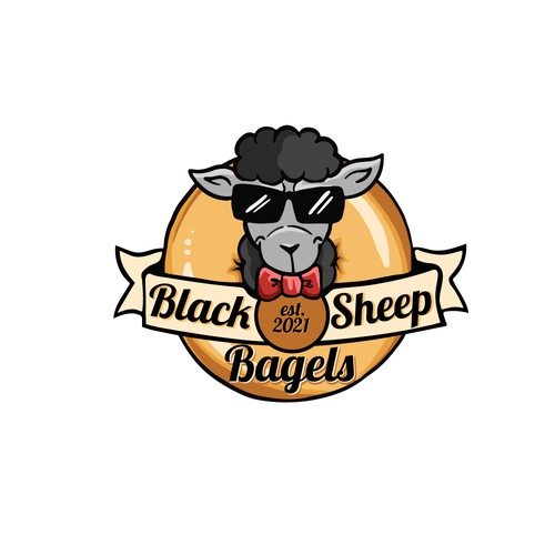 Logo Design - black sheep bagels!