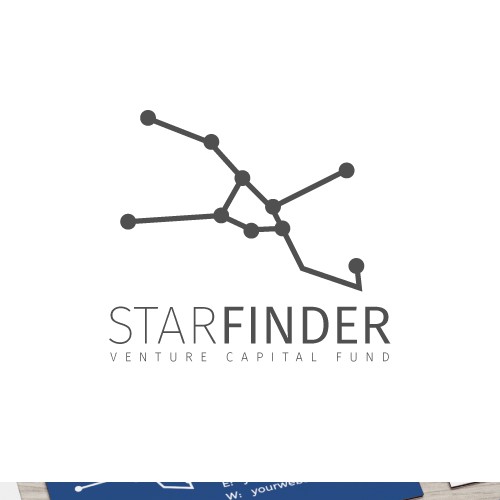 Constellation-inspired logo for a tech startup company