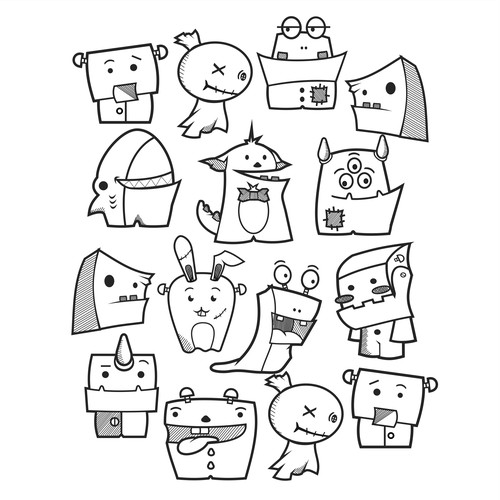 Illustration for coloring book