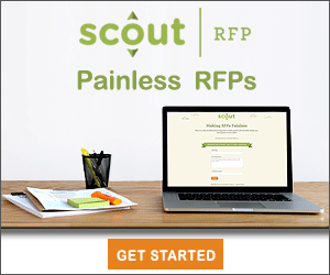 Create banners that tells buyers how Scout RFP will make their jobs painless