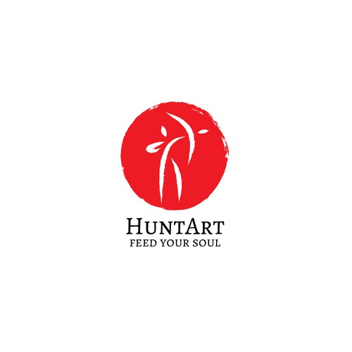 Logo for 'HuntArt", a theater company