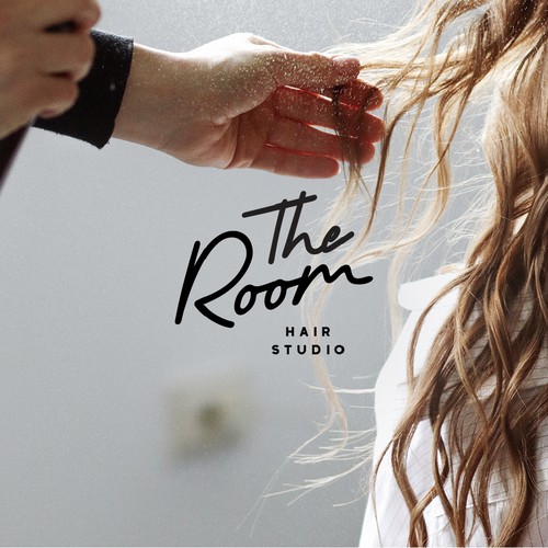 Modern logo for The Room Hair Studio
