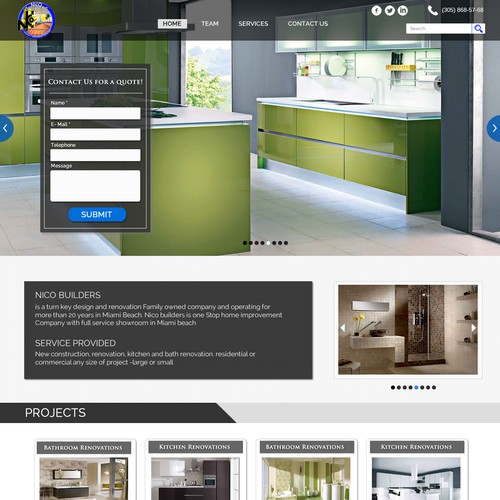 Home Renovation Company - General Contractor Landing Page