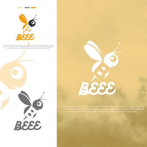 concept:bee+B with some cool icon