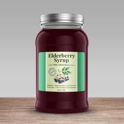 Elderberry Syrup - label