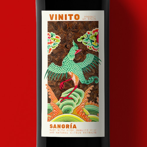 Sangría label design