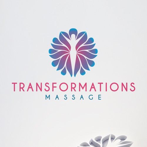 a feminine logo for massage practice