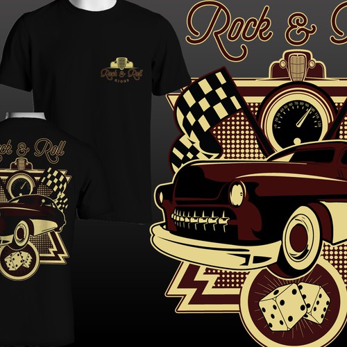 Create multiple T-shirt Designs For a Hot Rod and Classic car shop