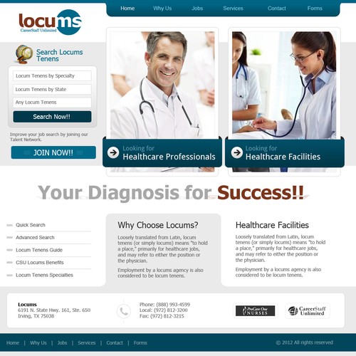 website design for www.csulocums.com
