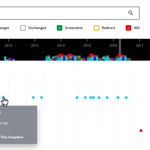 A UI concept for internet archive search result page