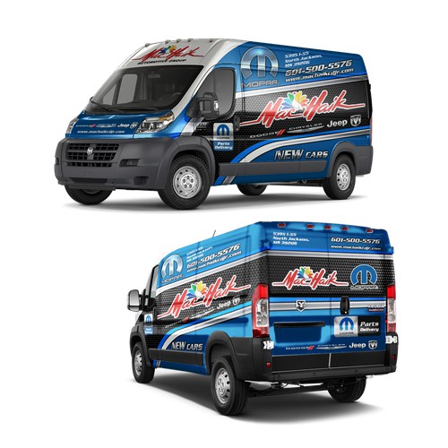 Dealership Van for delivery parts