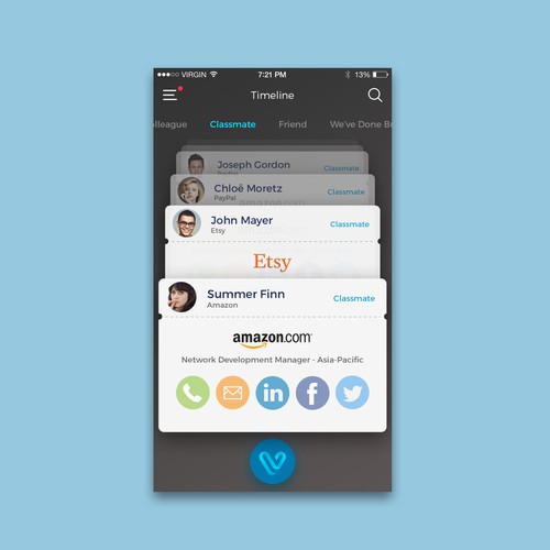 Digital Business Card App Concept