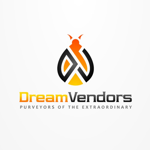 Create the next logo and business card for DreamVendors