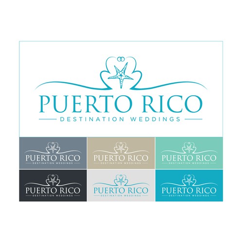 Serif Type Logo Concept for "Puerto Rico Destination Weddings".